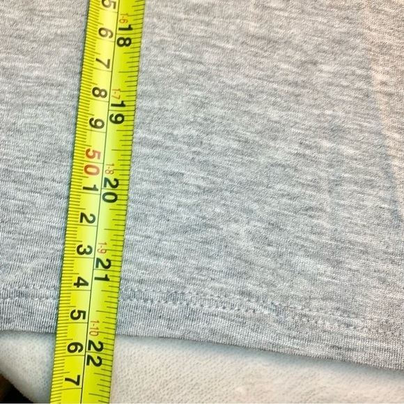 NWT Top Lg Jrs Rebellious One Grey Rayon Spandex Cinched Sides Ties Long Sleeves - Picture 15 of 15